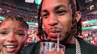 Ddg Takes Halle To Her First Boxing Match Canelo Vs. Ggg