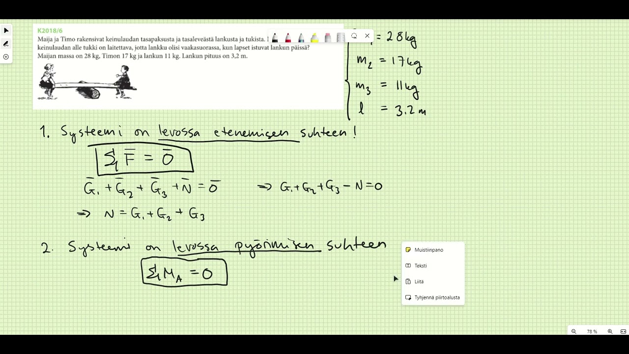 FY5 Tasapaino ja momentti (K2018/6)