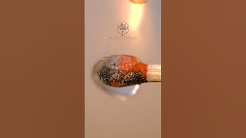 ASMR & Close-up of water drop into a burning match in slow motion #macro #satisfying #shorts