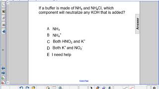 Buffers & Titrations Q17