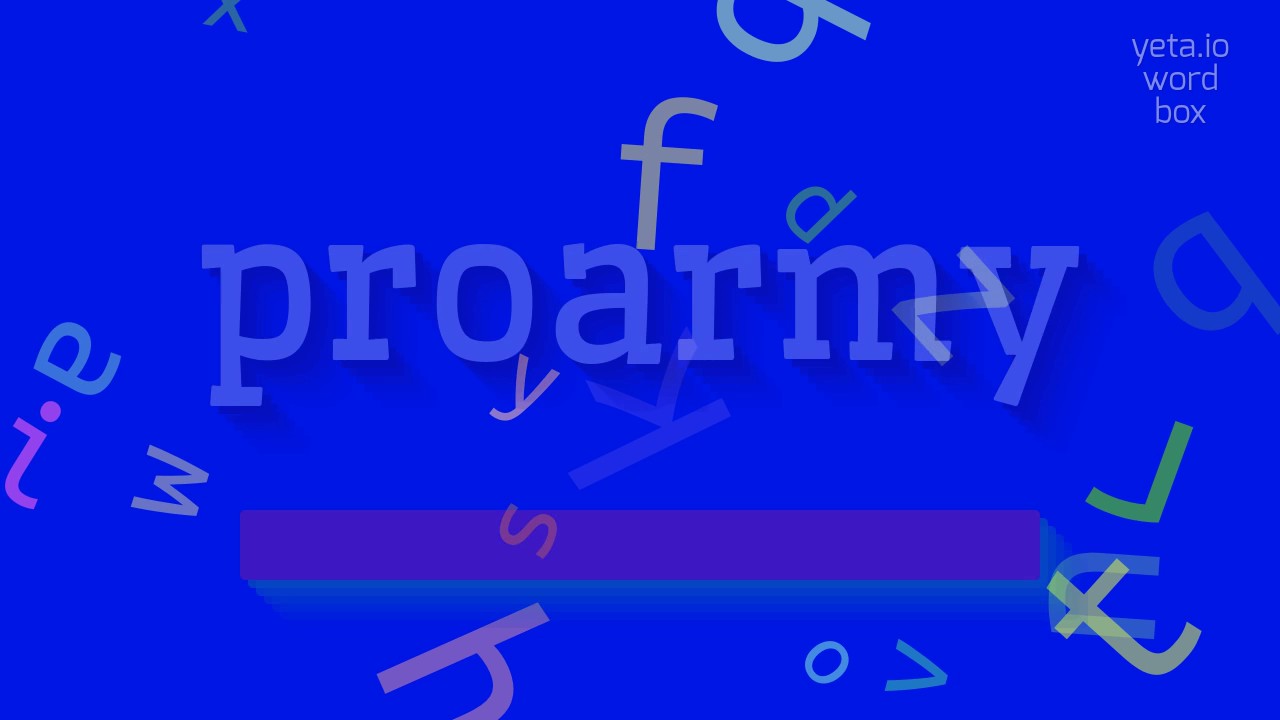 How to say "proarmy"! (High Quality Voices)