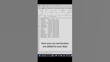 how to Add or remove borders in the excel    #excel# excelshorts #shorts