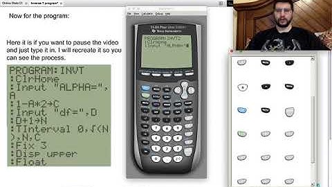 Inverse T Program for Ti-83 calculator
