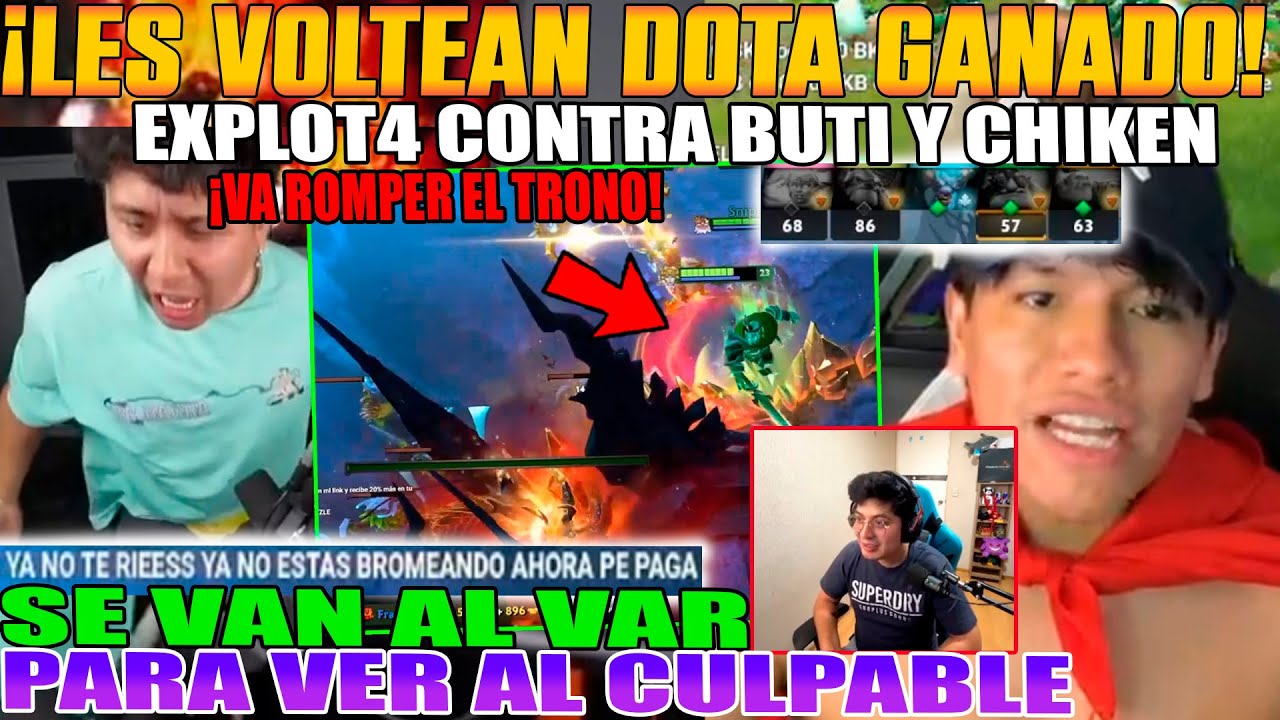 LES VOLTEAN DOTA GANADO! MACARIUS EXPLOT4 CONTRA BUTI Y CHIKEN. SE VAN AL VAR PARA VER ERRORS DOTA 2
