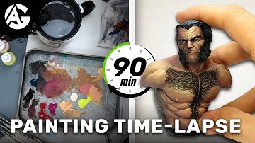 Painting Time-lapse/ 90 minutes🏃🏻‍♂️"Wolverine,Logan"