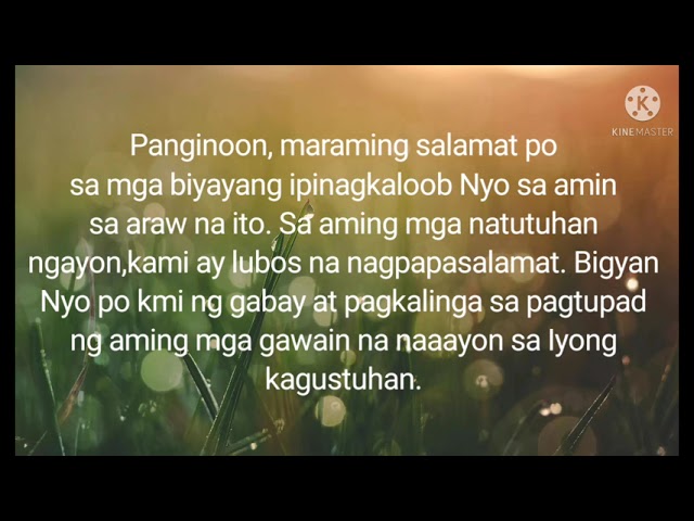 Mga Tagalog Na Panalangin Panalangin Bago Magsimula Ang Klase - Mobile