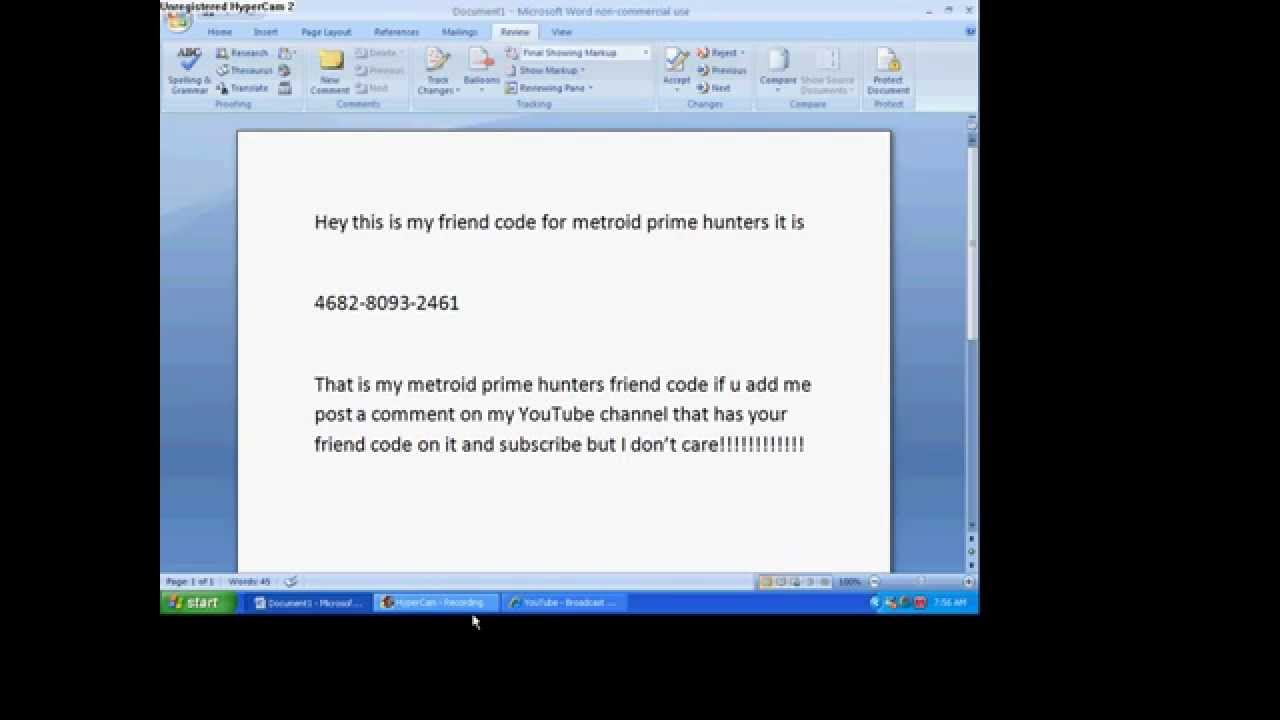 metroid prime hunters friend code YouTube