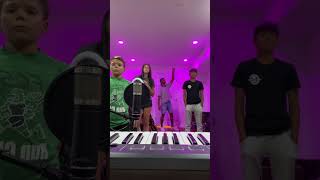 I asked them to sing and this happened! #choir #singersongwriter #dadlife #studio #shorts