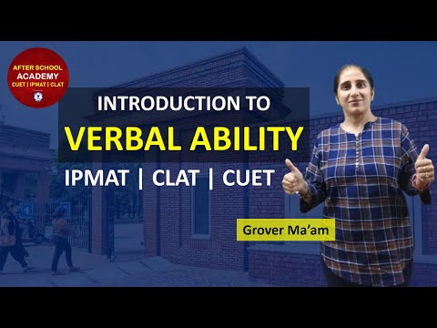 Introduction to Verbal Ability | AFTER SCHOOL ACADEMY- CUET | IPMAT ...