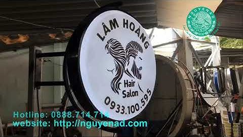 Bảng hiệu hộp đèn hút nổi, xoay 360 độ, sử dụng remote 02 chế độ