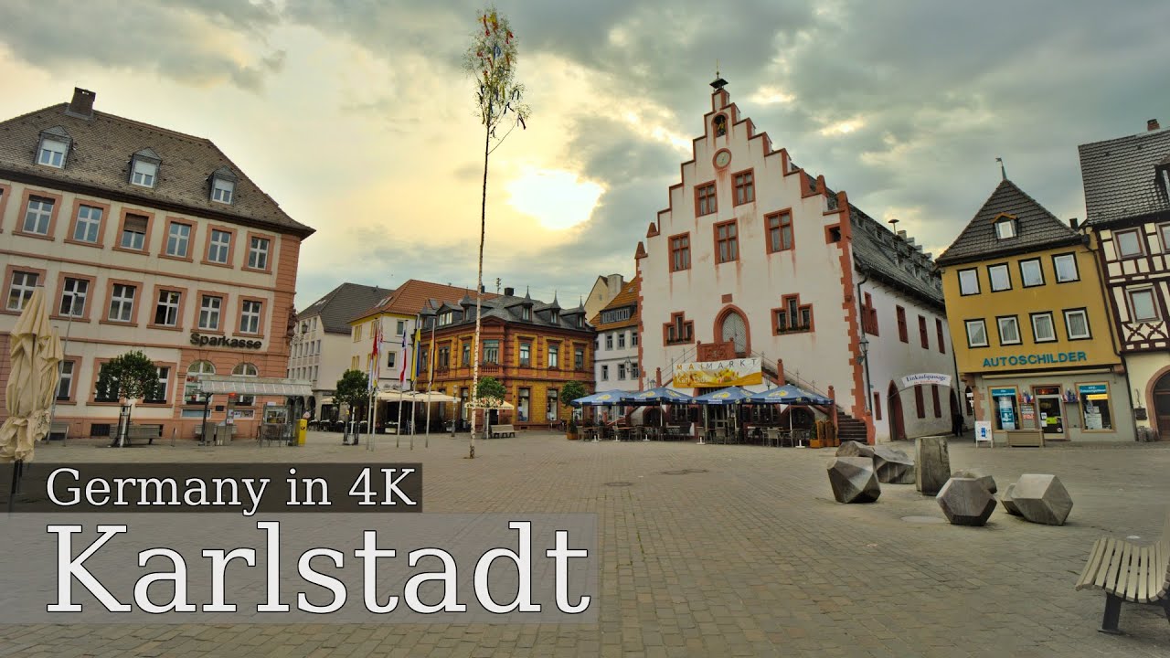 【4K】 Karlstadt - A Walk Around the Wonderful Medieval Old Town on the Banks of the Main