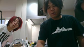 【生配信】ゆっきーとむねおの飯作る