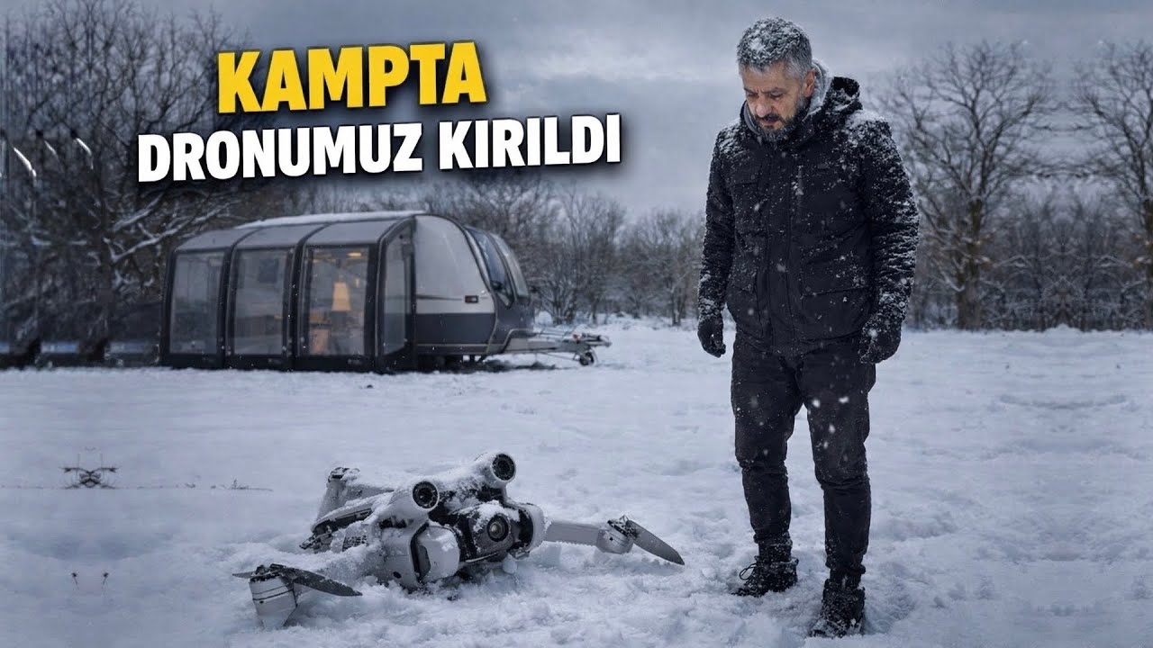 EKSİ DERECEDE KAR KAMPI | DRON AĞACA TAKILDI! | KARAVANDA KIŞ KAMPI
