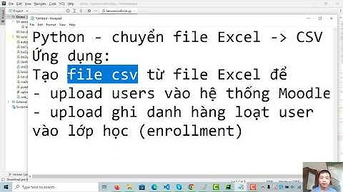 Hướng dẫn sử dụng Python  Chuyển file Excel sang CSV