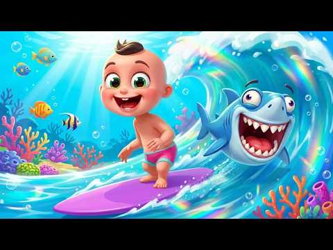 Baby Shark Song in French 🦈 Fun Kids Learning Cartoon 🎶 More Animated Songs with Baby Berry