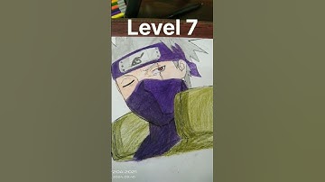 Kakashi drawing with different level 1,2,3,4,5,6,7#anime #art #drawing #trending #viral #kakashi