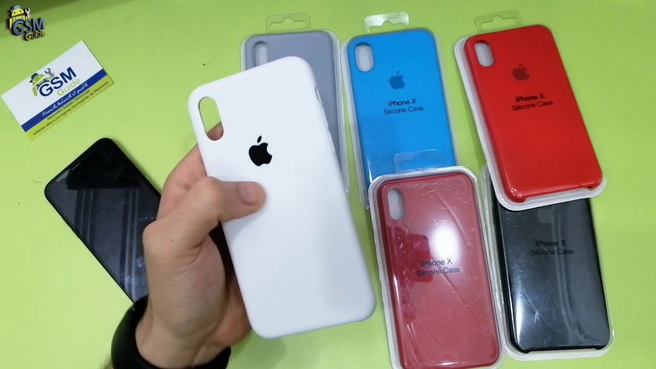 Apple iPhone X Silicone Case Unboxing 2019 - Gsm Guide - YouTube