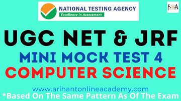 Computer Science Applications Paper  2 | UGC NET & JRF 2020 | Mini Mock Test 4 | Practice & Prepare