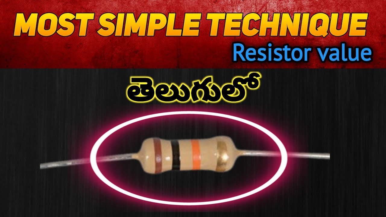 Resistor Color Code Calculation in Telugu 4 Band Resistor YouTube