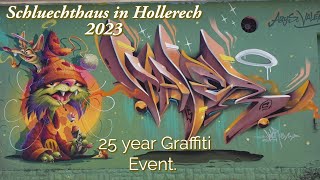 Schluechthaus  in  Hollerich, Luxembourg 2023, 25 year Graffiti  Event.