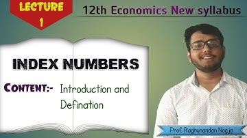 Index Numbers | Introduction & definition | 12th economics new syllabus