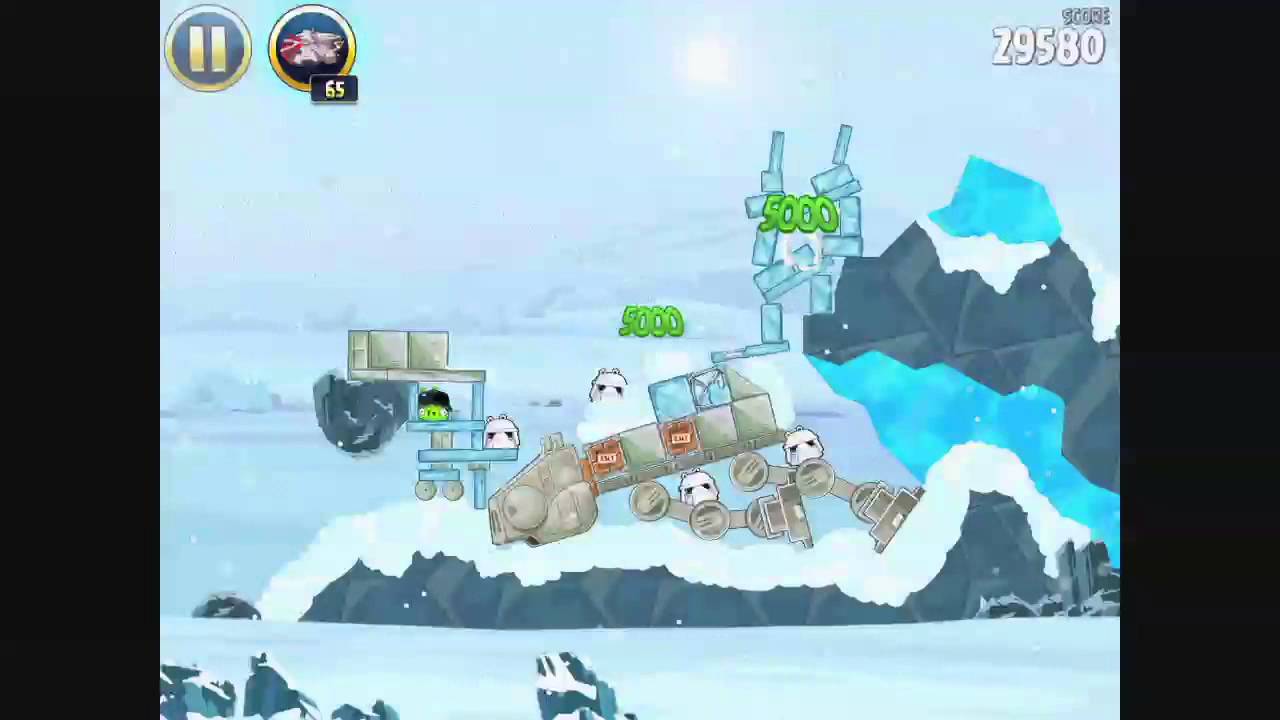Angry Birds Star Wars - Hoth Level 3-8 - Walkthrough 3 Stars