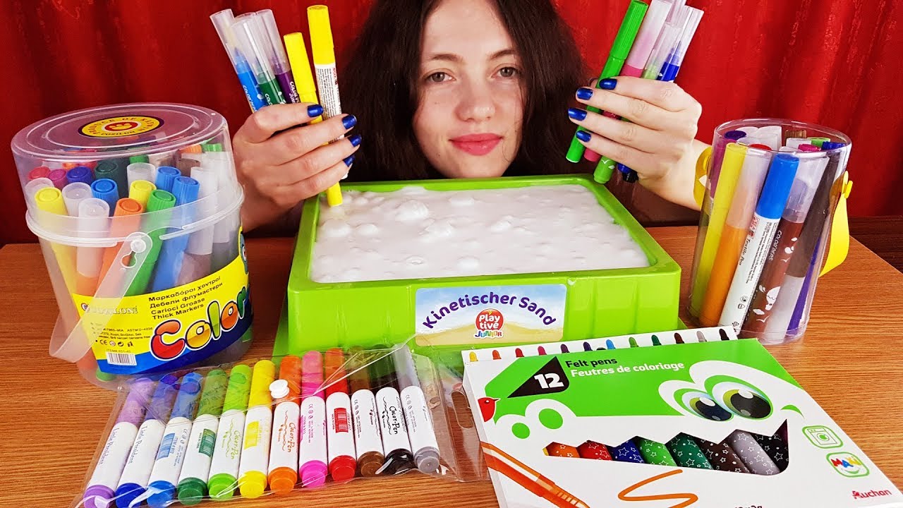 Slime Coloring with 100 Markers - YouTube