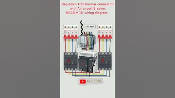 3-phase Distribution step down Transformer,Air circuit Breaker(ACB),MCCB & MCB wiring. #shorts