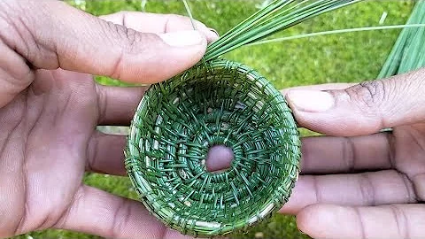 Pine needles basket making tutorial for beginners