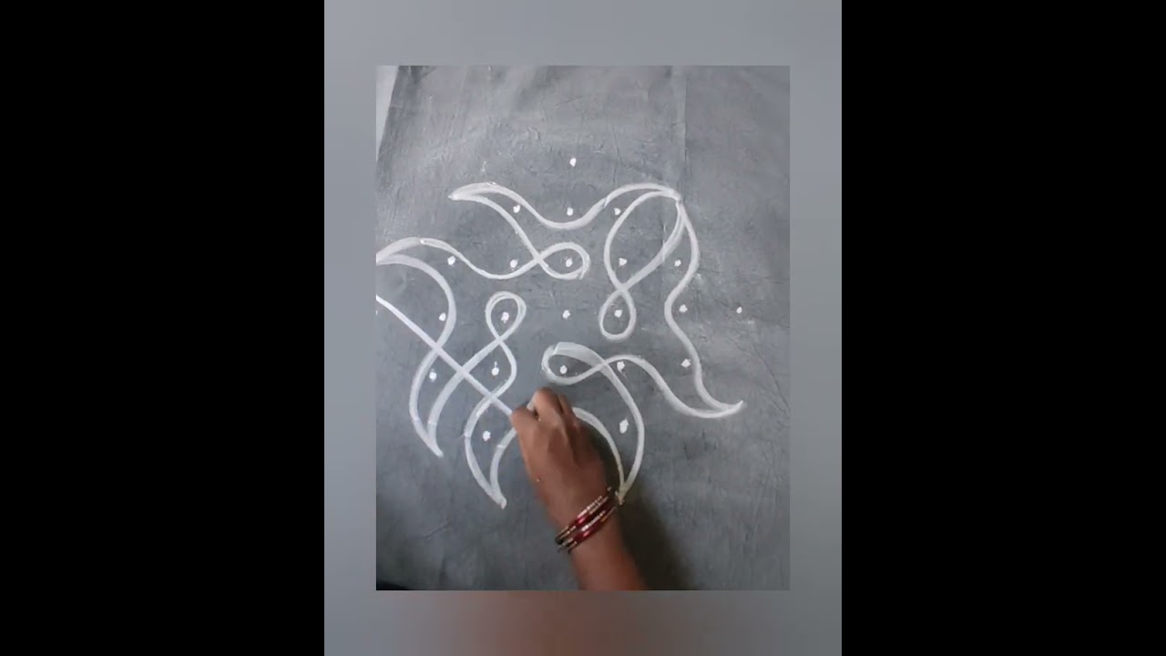 7×1 rangoli design