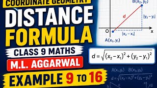 Coordinate geometry Distance formula and ml aggarwal example 9 to 16 class 9 maths
