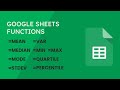Calculating Mean, Median, Mode, Quartiles, and Percentiles in Google Sheets
