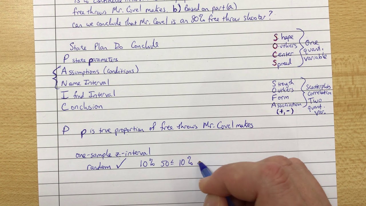 AP Stats Notes 9-2 Test for Proportion Part 1 - YouTube