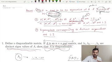 A matrix with distinct eigenvalues is diagonalizable | Diagonalization