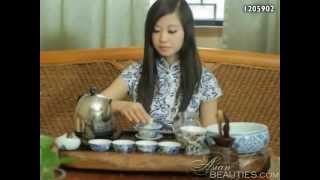 Asianbeauties Chinese Woman Showing Tea Ceremony.
