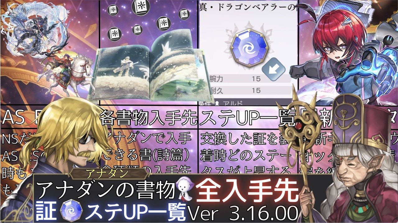 Another Eden] Comprehensive Guide to All Tome Locations, Proofs