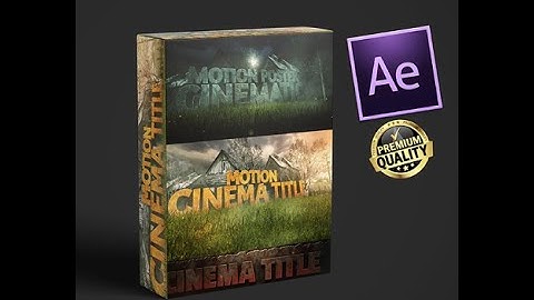 How To Create After Effects Cinematic  Motion Poster Title  Tutorial (No plugins required.)