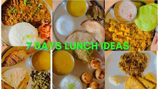 7 days lunch ideas | 7 Quick & Easy Veg Thali ideas | Thali Recipes | north Indian veg thali meals