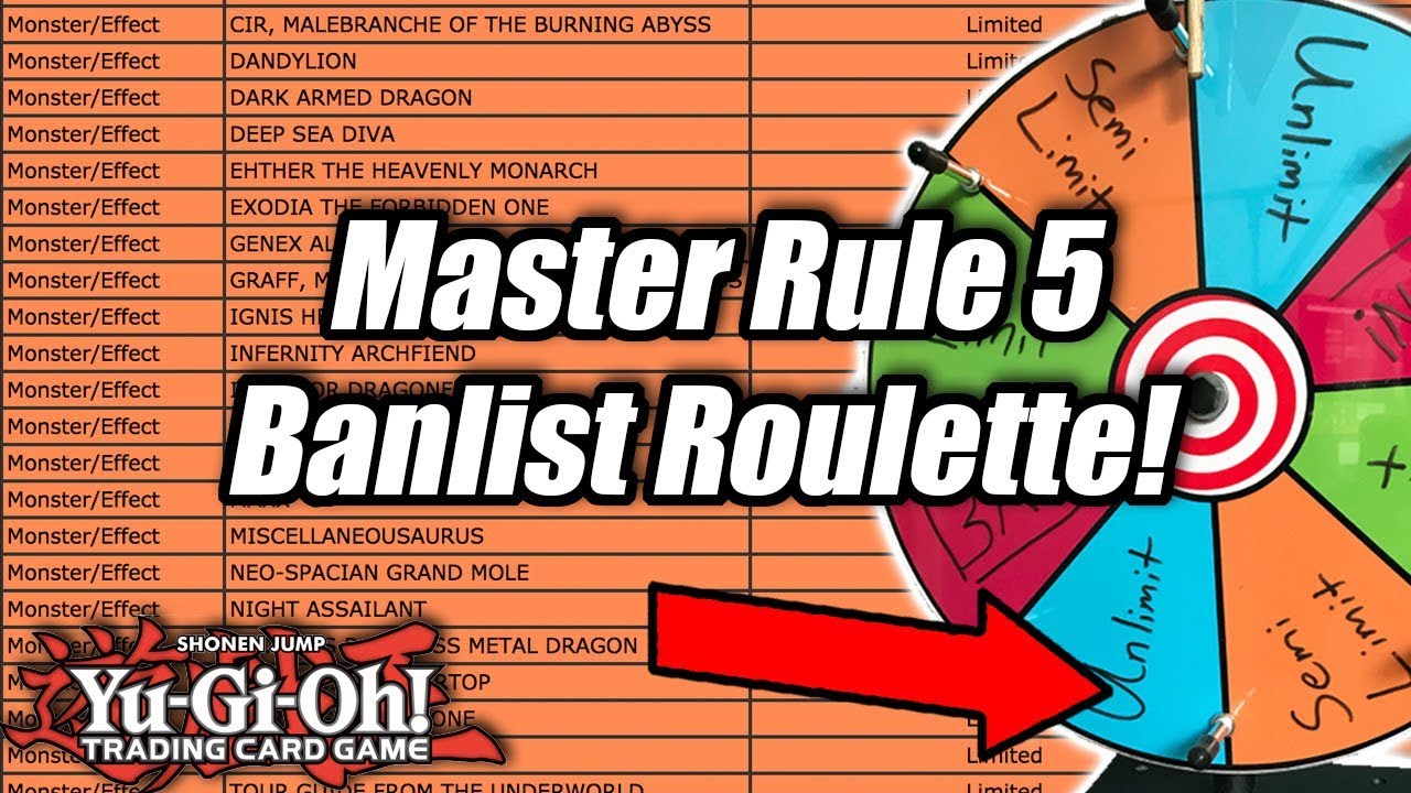 Yu-Gi-Oh! Master Rule 5 Banlist Roulette! (April 2020 Banlist) - YouTube