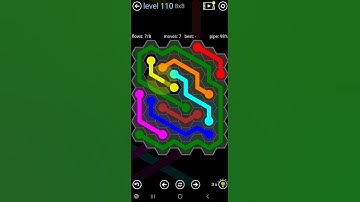 How To Solve Flow Free Hexes Rainbow Pack Level 110 8x8 Board Walk Through Solution Walkthrough