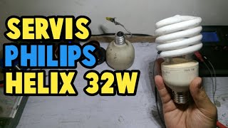 servis lampu philips 8 watt + video detail komponen
