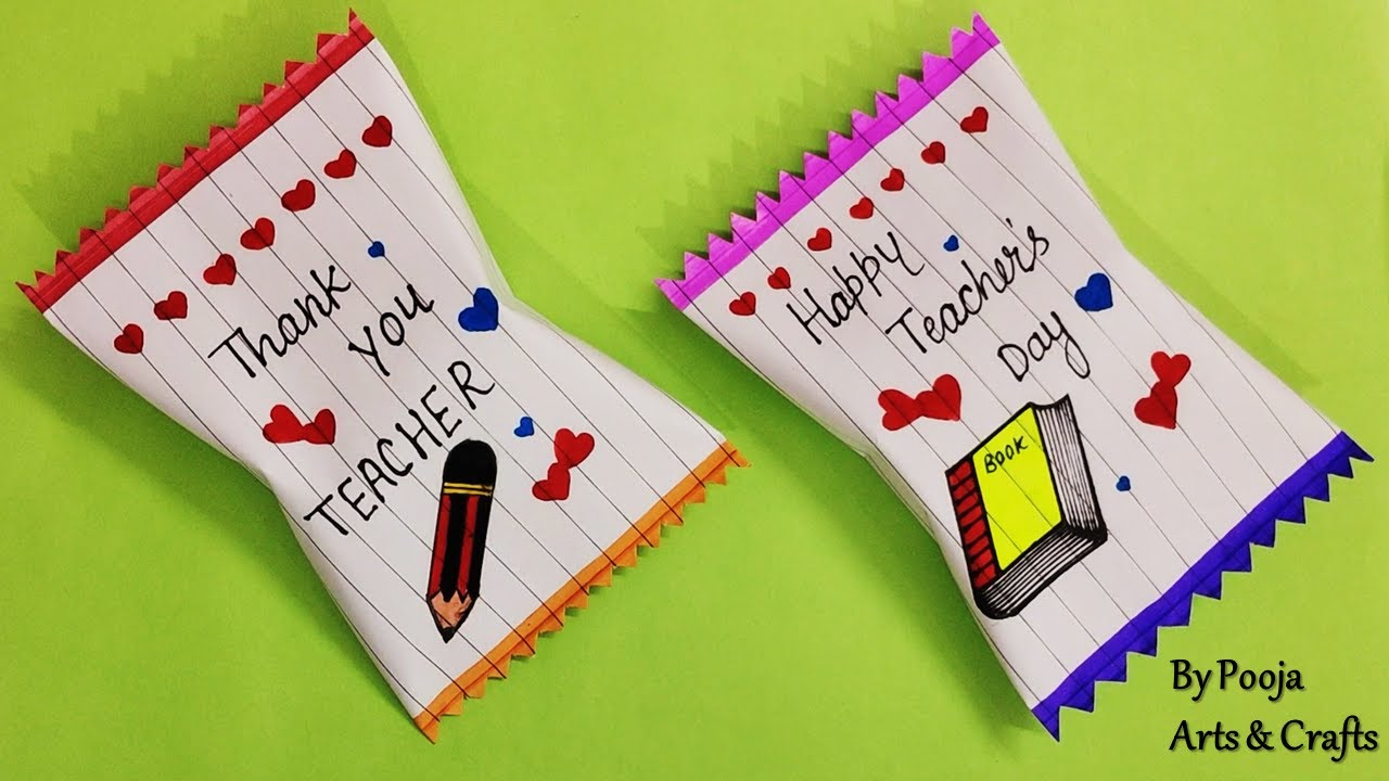 Special teacher's day gift | Toffee craft making with paper | Easy ...