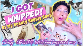 Chatty GRWM 🐮 I Got Whipped at My Beauty Supply Shop! 😱😜🤣 Industrial 2.0, Hourglass Leopard palette