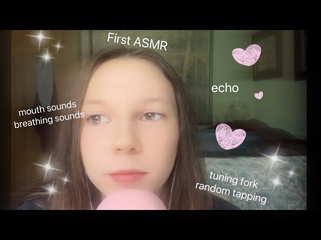 My First ASMR Video! 🫡✨ (tapping, mouth sounds, tuning fork, breathing, white noise in background)