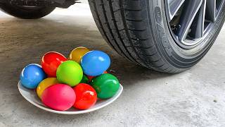 Funny Crushing Experiment Fruit Candy Ball vs Car 💦 Crushing Crunchy & Soft Things with Car! screenshot 5