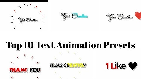 Top 10 Alight Motion Text Animation Presets |AlightMotion Preset Download Free  text presets
