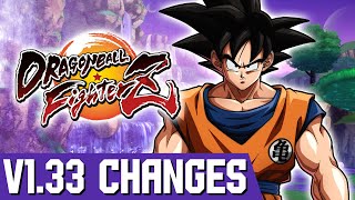 [DBFZ] Base Goku ALL v1.33 patch changes