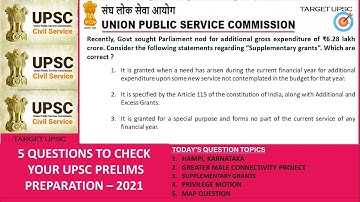 12th February 2021 Mock Questions for UPSC Prelims | Useful for all Competitive Exams