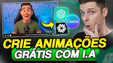 Como Criar Vídeos Animados Grátis usando Inteligência Artificial (ChatGPT, Canva, Hedra)!