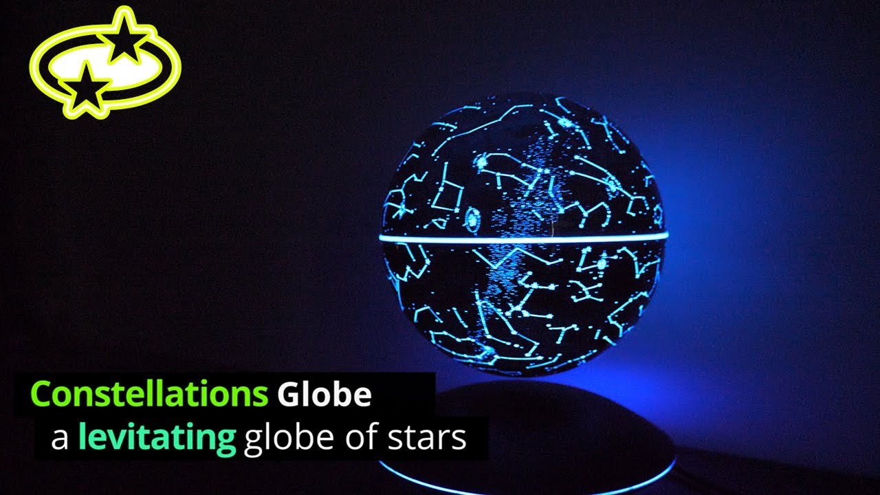 Magnetic LEVITATING Illuminated Constellations Globe -- Gadgetify